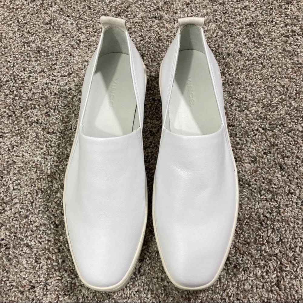 Vince Saxon 2 White Slip-On Platform Sneakers - Picture 5 of 8